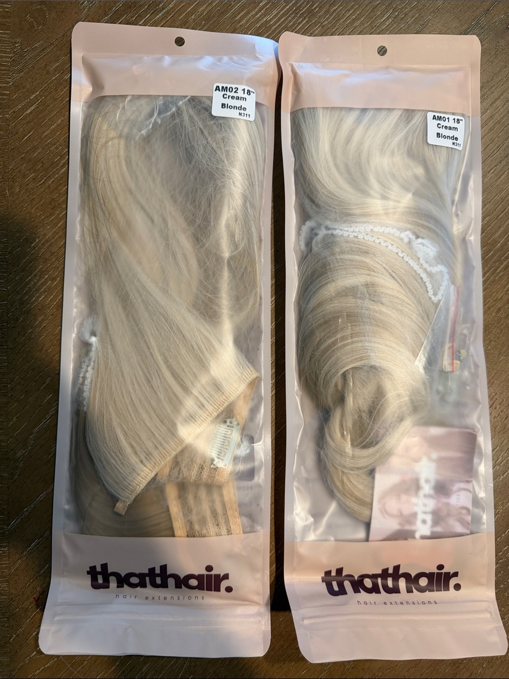 ThatHair Cream Blonde Clip-In Extensions – Soft Natural Blend